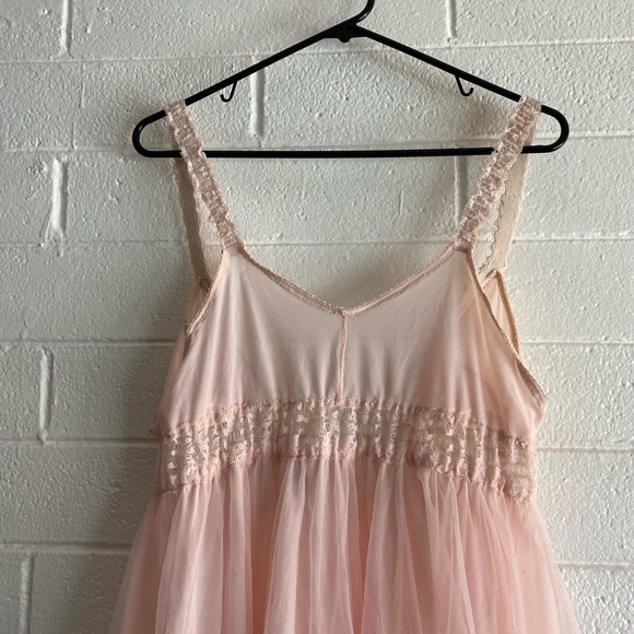 Vintage Babydoll Lingerie Blush Pink - Picture 6 of 13